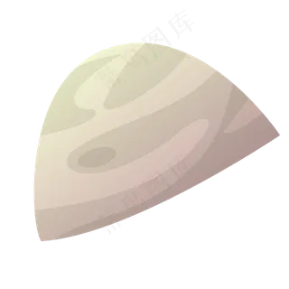 一个卡通的灰色石头