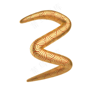 中国风新年倒计时数字3