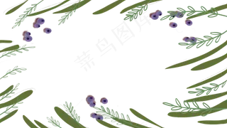 夏日清爽主题之叶子与蓝莓小清新