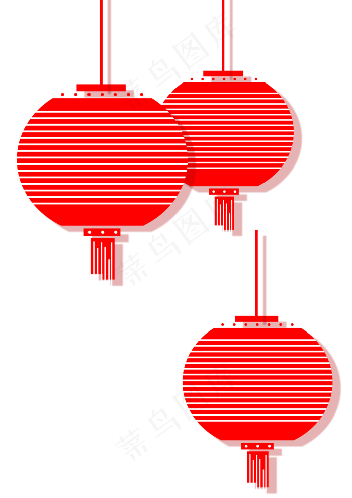 节日灯笼免抠PSD素材