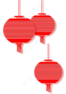 节日灯笼免抠PSD素材
