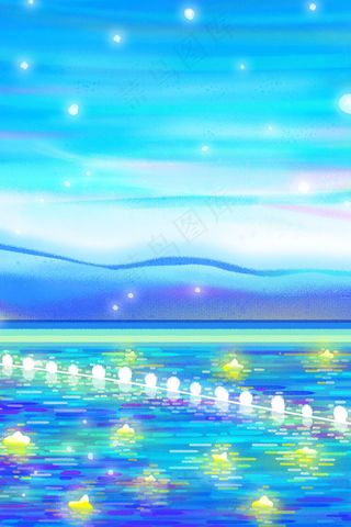 唯美治愈景色大海星星海水太阳阳光