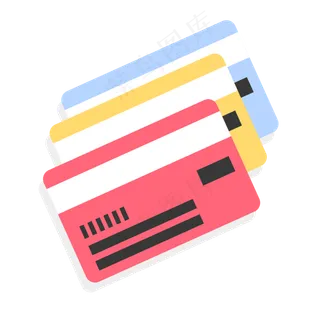 矢量银行卡购物卡,免抠元素