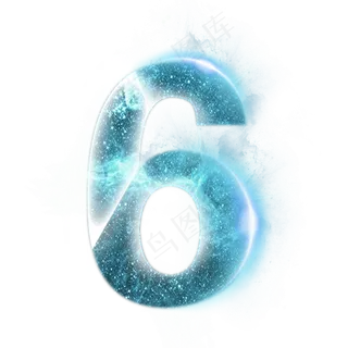 炫酷星空光效分割数字6 炫酷星空光效分割数字6