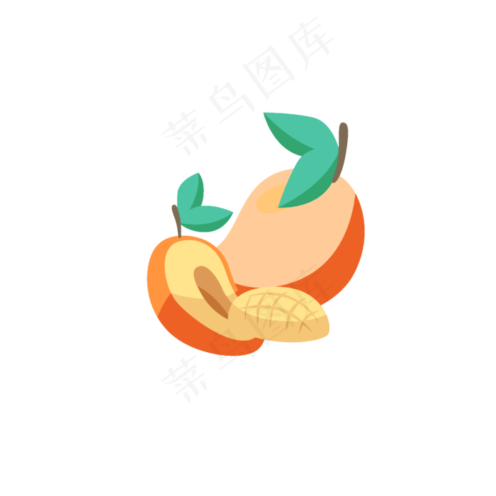 夏季热带水果卡通装饰图案