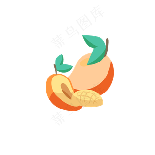 夏季热带水果卡通装饰图案