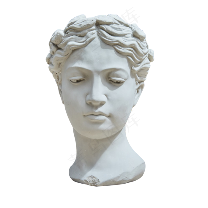 白色的人物雕像免抠图