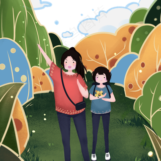 劳动节少女闺蜜旅游旅