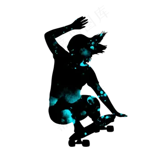 开学季滑板社团招新剪影,免抠元素