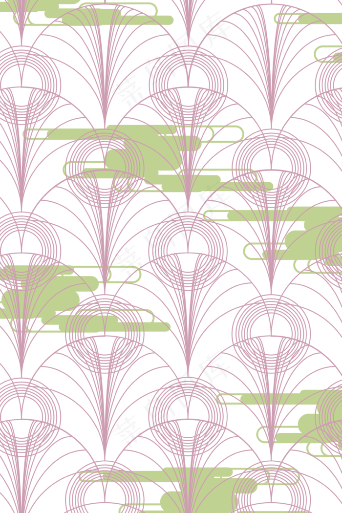 东方印花底纹几何清新,免抠元素(3543X5314(DPI:200))psd模版下载