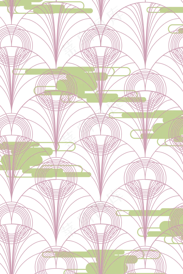 东方印花底纹几何清新,免抠元素(3543X5314(DPI:200))psd模版下载