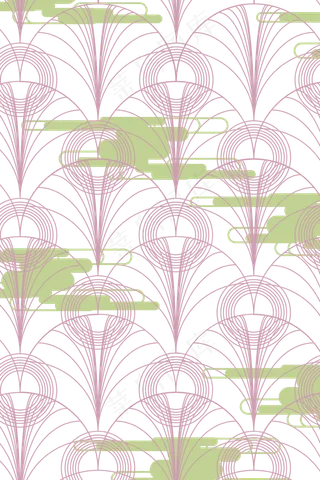 东方印花底纹几何清新,免抠元素