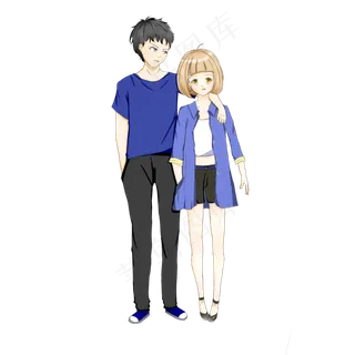 情人节520情侣PNG素材