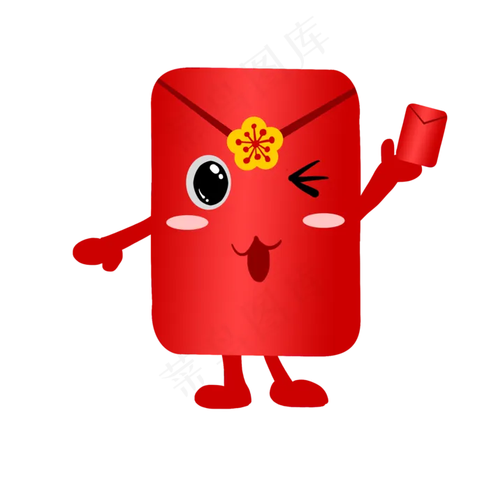 卡通可爱新年红包,免抠元素(2000X2000(DPI:300))psd模版下载