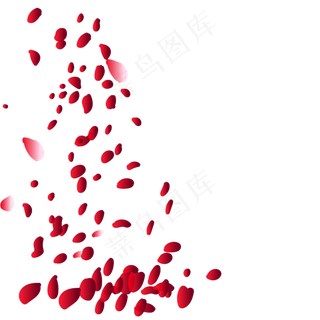 玫瑰花瓣漂浮素材