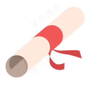 用红色丝带卷起来的毕业证书