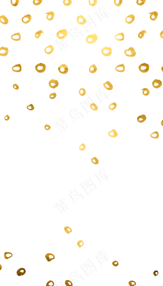 金箔黄金波点圆圈装饰底纹,免抠元素