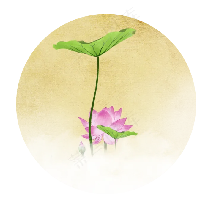 水彩风手绘花荷花可商用元素(2000X2000(DPI:300))psd模版下载