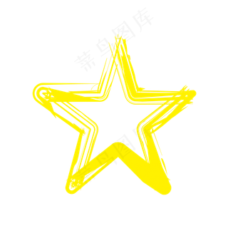 线条艺术卡通星星贴纸