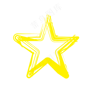 线条艺术卡通星星贴纸