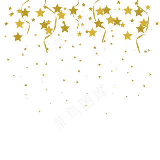 手绘五角星丝带下载