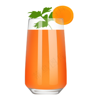 胡萝卜果汁饮料PSD透明底