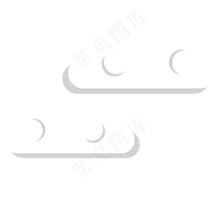 白色云朵漂浮,免抠元素