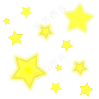 黄色星星节日PNG免扣素材,免抠元素