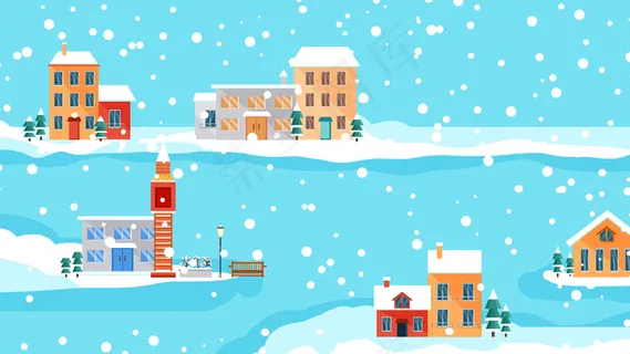 冬天冬季城市下雪 冬天冬季城市下雪