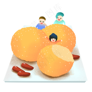 端午节客家特色美食煎堆