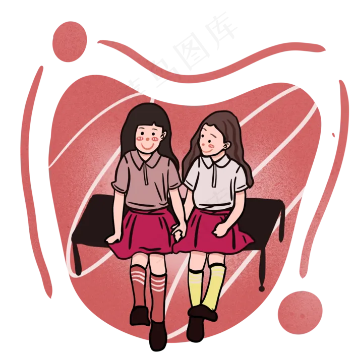 儿童节坐着的女孩
