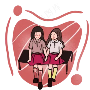 儿童节坐着的女孩