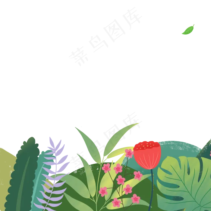 春天鲜花绿叶下载(508X800(DPI:300))psd模版下载