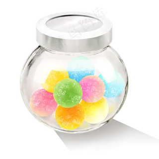 玻璃糖果罐,免抠元素