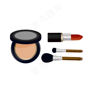 矢量手绘卡通化妆品