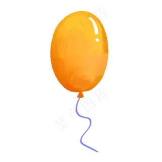 儿童节黄色椭圆气球