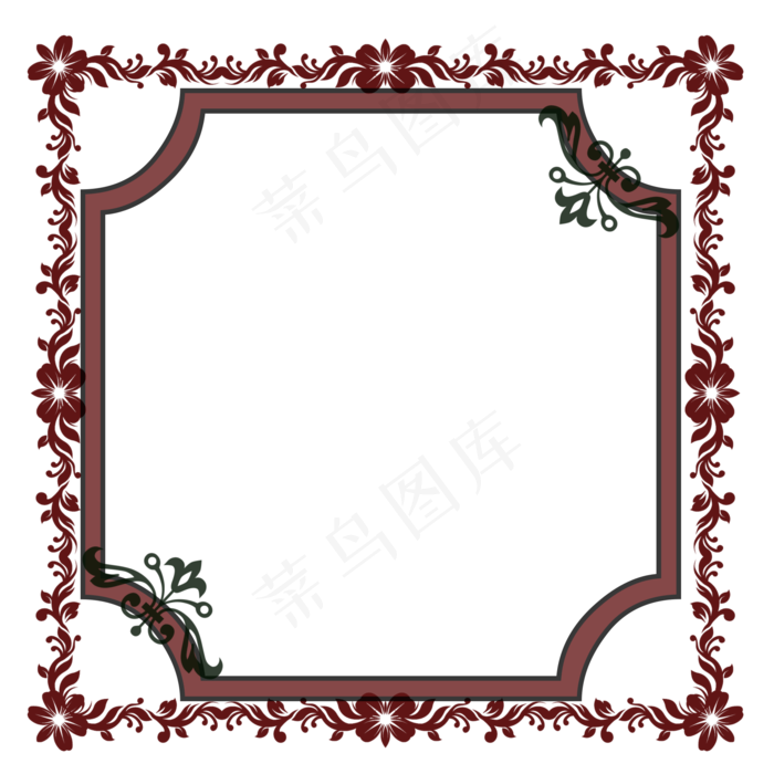 古风边框唯美图案元素,免抠元素