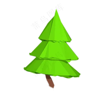 卡通绿色树木下载