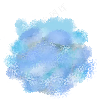 蓝色水彩晕染