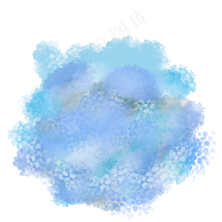 蓝色水彩晕染