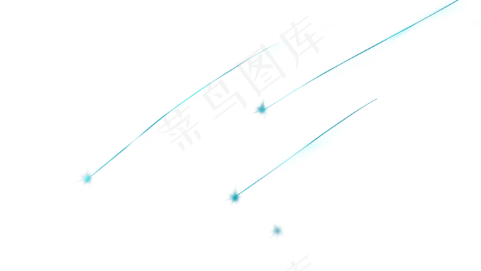 蓝色梦幻夜空流星,免抠元素