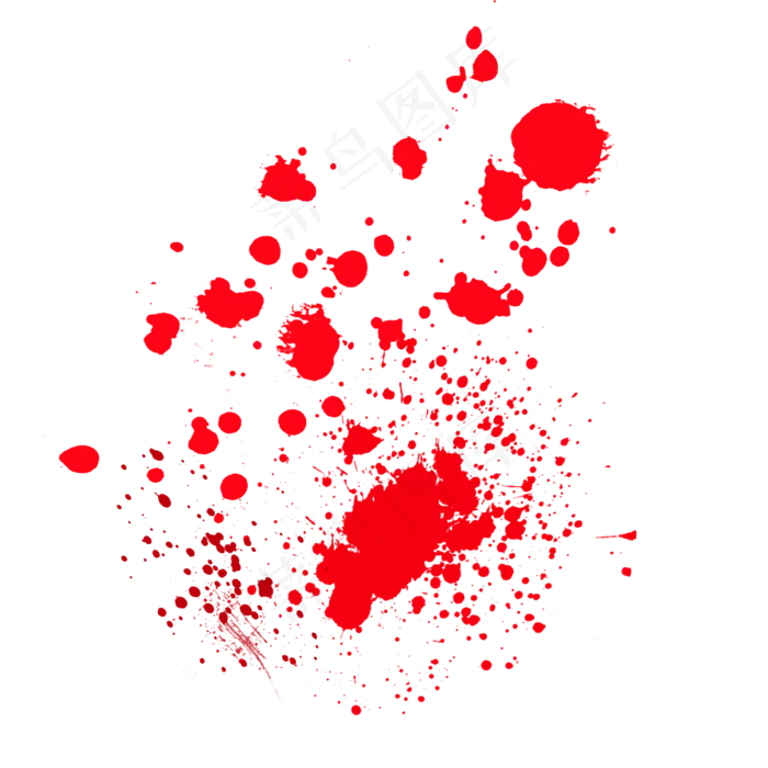 水彩红色血迹泼墨元素(2000X2000(DPI:300))psd模版下载