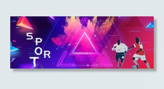 炫酷烟雾抖音运动风男人节促销banner