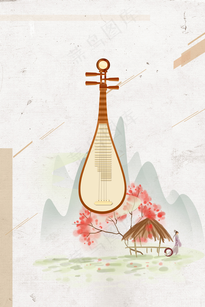 典雅水墨古风海报背景