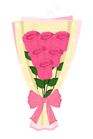 情人节粉红玫瑰花束