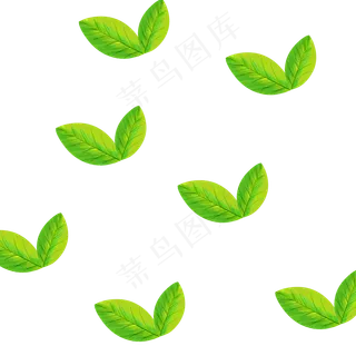 绿色植物叶子手绘茶叶透明底免抠