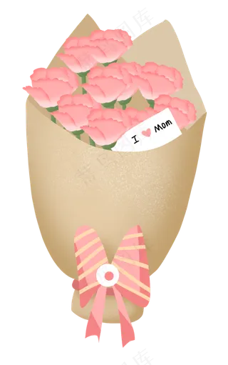 粉色的康乃馨送给妈妈母亲节