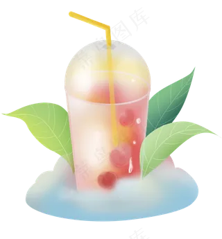 夏季解暑饮料果汁,免抠元素
