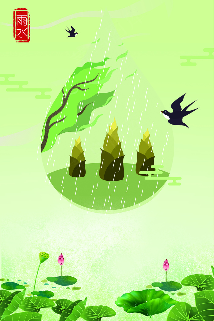 简约春天花草背景边框