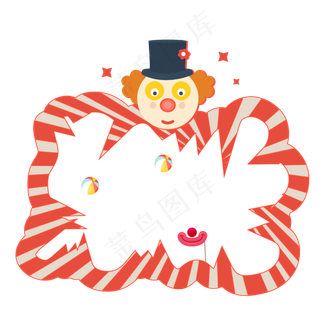 卡通愚人节边框图案设计